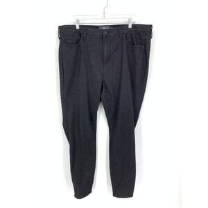 Torrid Sky High Skinny Crop Women's Size 22 Premium Stretch Black Sparkle